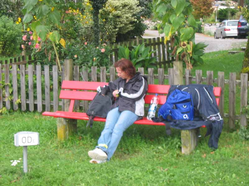 Stärkungspause während der Radtour