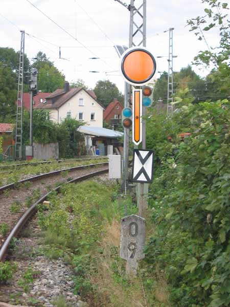 Einfahrvorsignal von Lindau-Reutin von der Insel kommend
