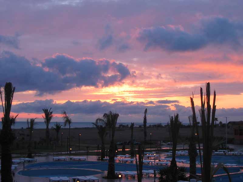Abendrot über der Bucht von Antalya