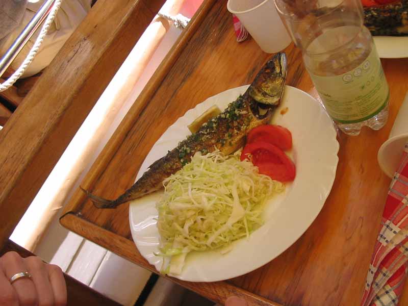 Standardessen für die Touris auf den Kornaten - aber lecker!