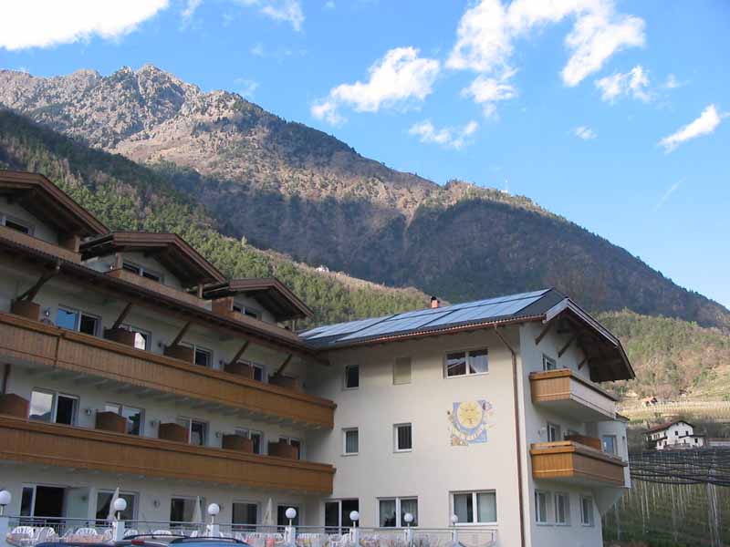 Hotel Mitterplarserhof vor der Mutspitze
