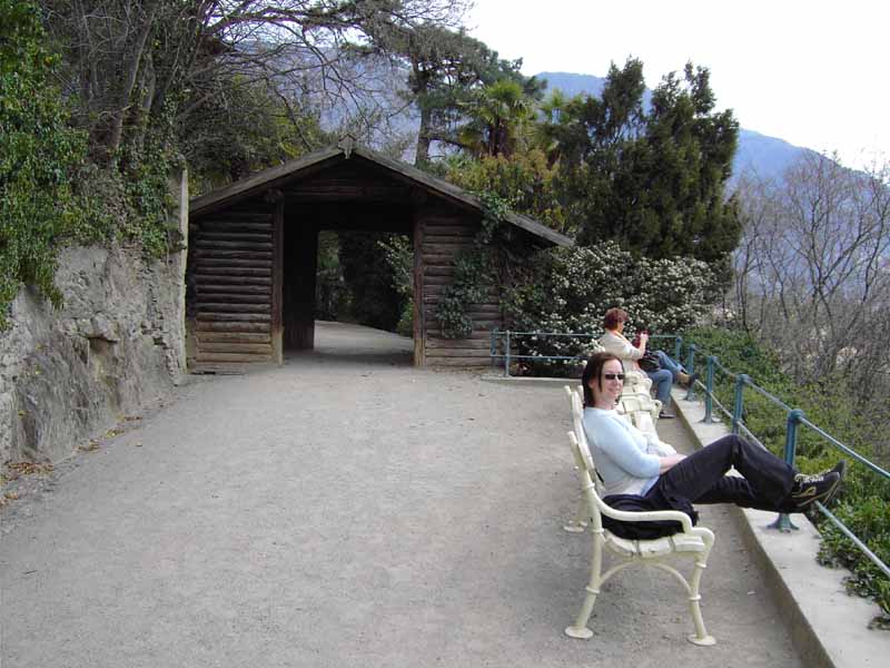 Tappeinerpromenade in Meran - Rastplatz für Gudrun