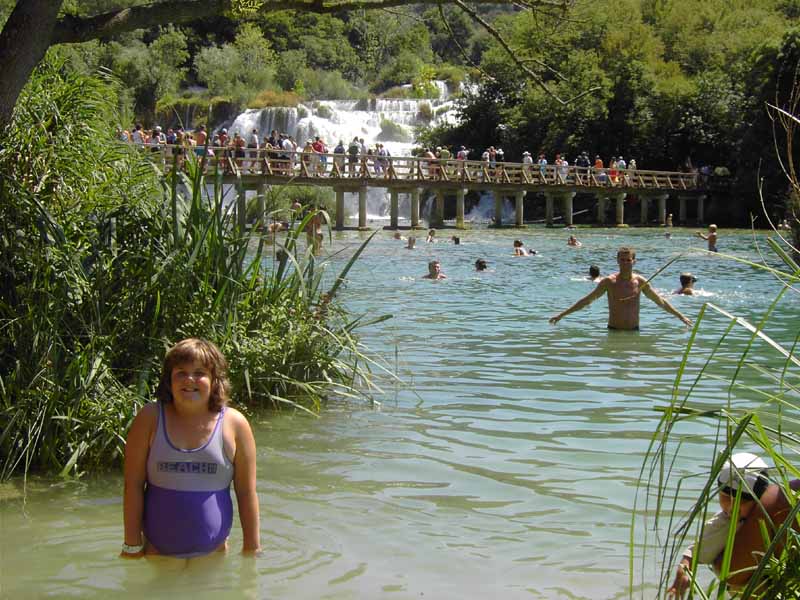 Daniela im berühmtesten Freibad Dalmatiens