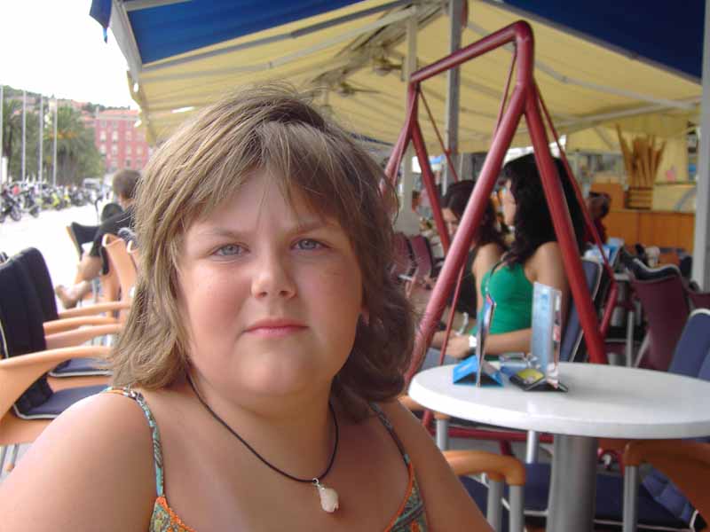 Daniela im Cafe in Split