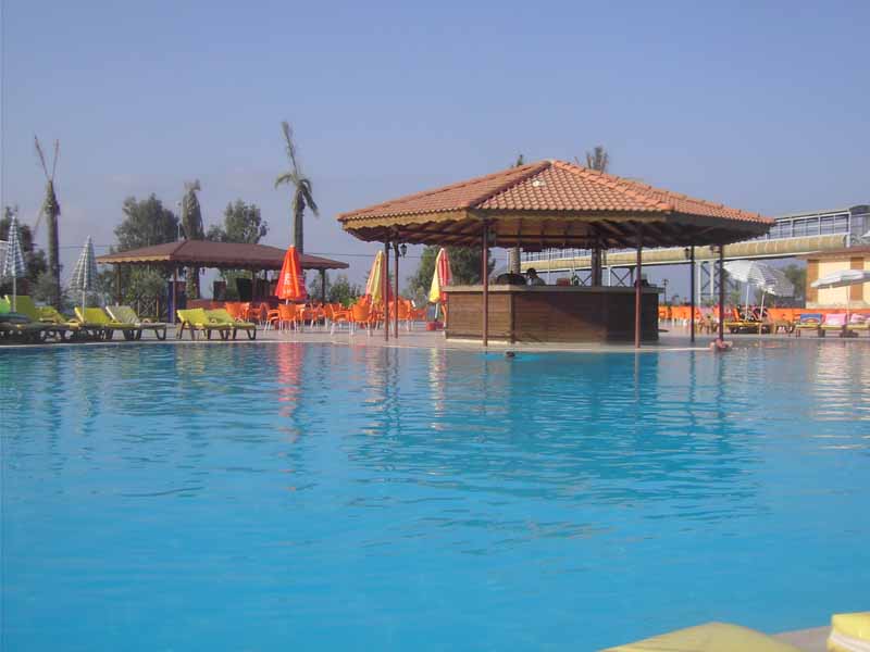 der Hotelpool mit Bar