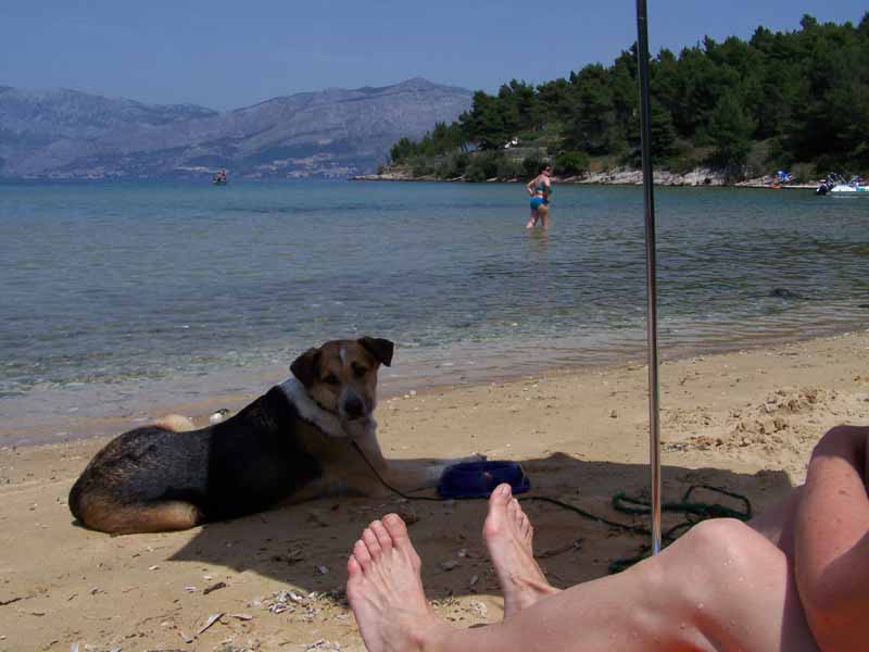 selten: Sandstrand in Kroatien