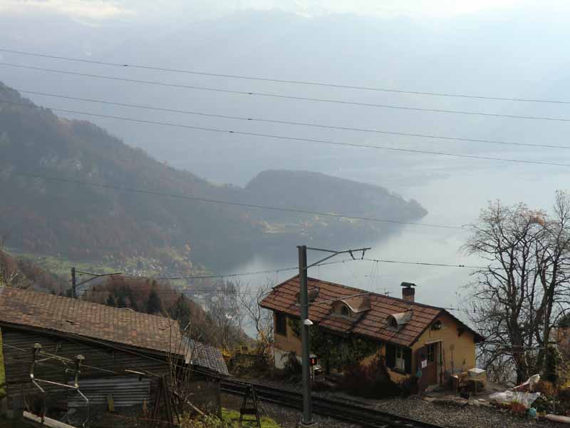 Unterwegsstation der Zahnradbahn
