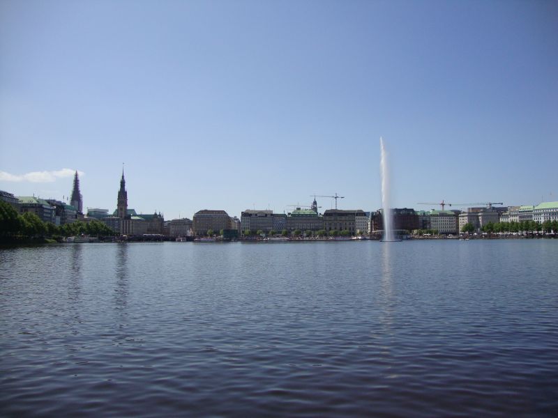 auf dem Rundgang um die Binnenalster