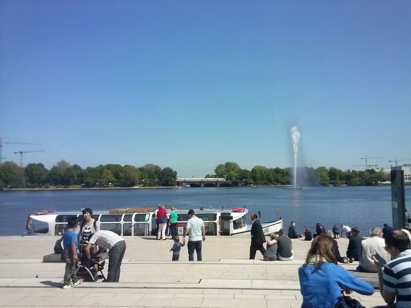 Jungfernstieg an der Binnenalster