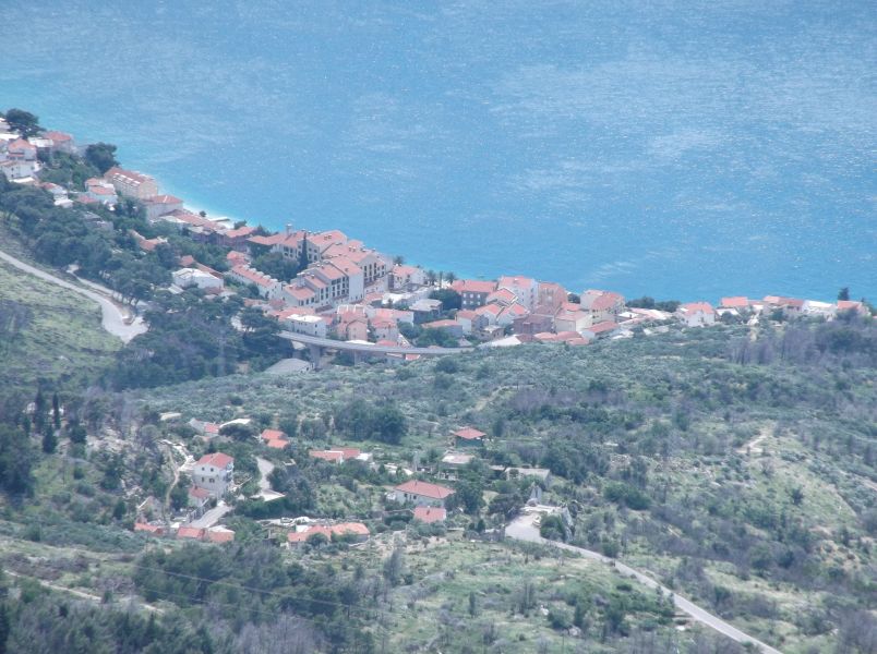 Podgora von weiter oben