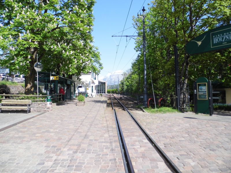 der neugestaltete Bahnhof der Rittenbahn