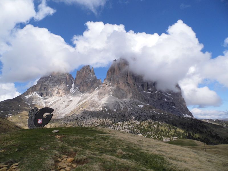 der Langkofel mit seiner Scharte