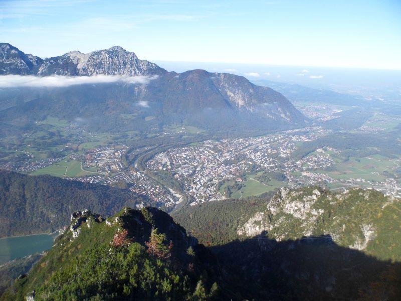 Blick hinunter nach Bad Reichenhall