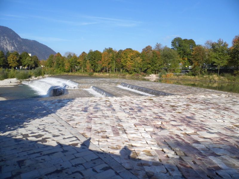 die Saalach in Bad Reichenhall