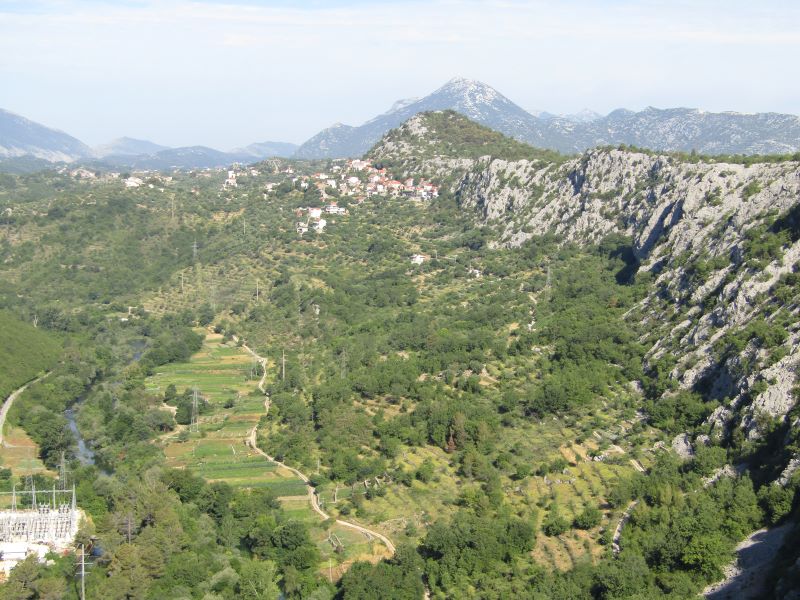 Blick hinunter zur Cetina