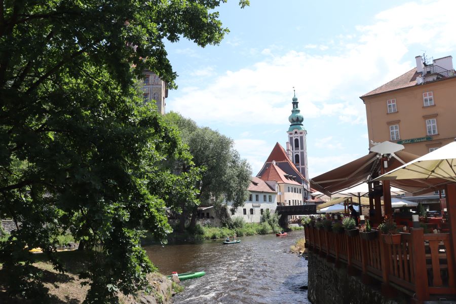 Cesky Krumlov mit der Moldau