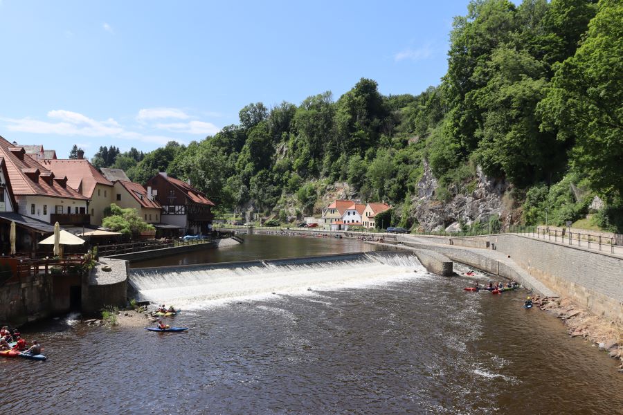Cesky Krumlov mit der Moldau